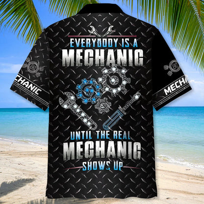 The Real Mechanic Hawaiian Shirt, custom shirt gift for men (view 3)