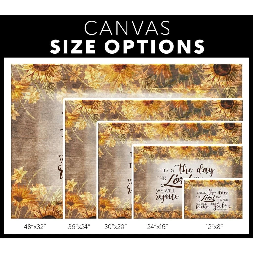 this is the day the lord has made psalm 118 24 wall art canvas print (Landscape) (view 7)
