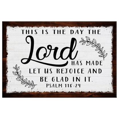 christian wall art this is the day the lord has made canvas print (Landscape) (view 3)