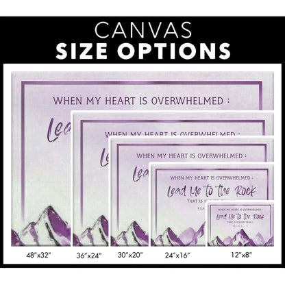 when my heart is overwhelmed mountain psalm 61 2 wall art canvas print (Landscape) (view 6)