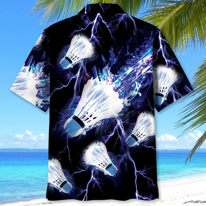 Thunder Badminton Hawaiian Shirt, custom shirt gift for men (view 3)