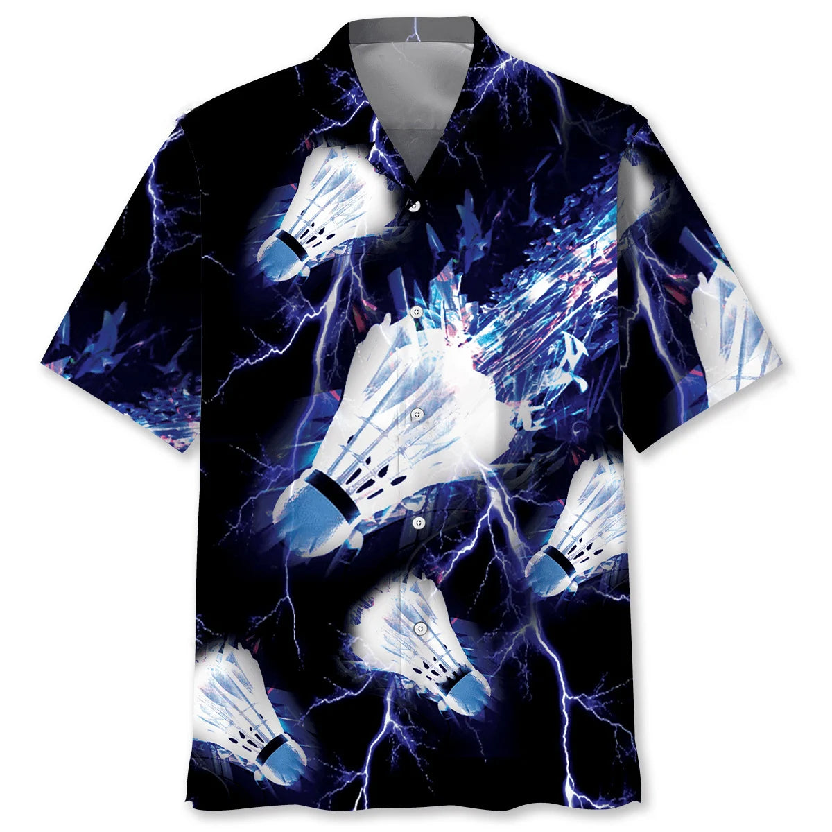 Thunder Badminton Hawaiian Shirt, custom shirt gift for men (view 4)
