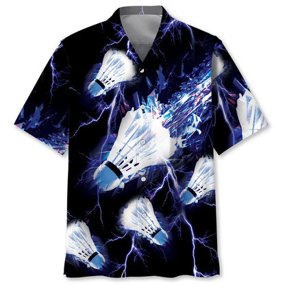 Thunder Badminton Hawaiian Shirt, custom shirt gift for men (view 4)