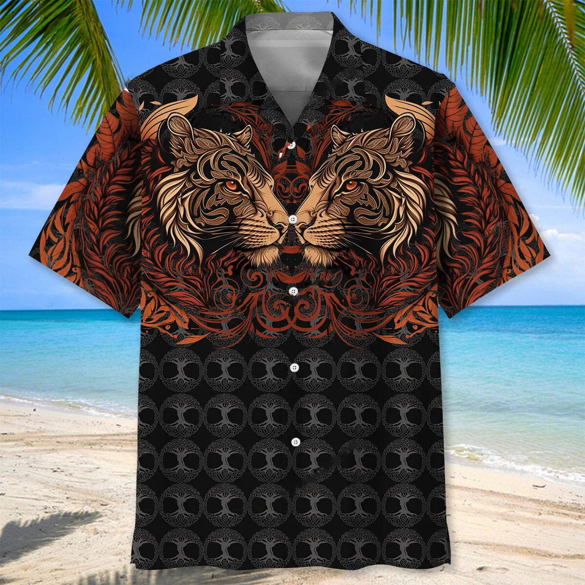 Tiger Vintage Hawaiian Shirt, custom shirt gift for men