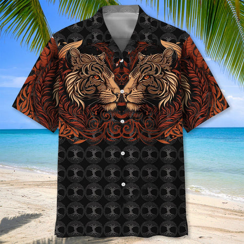 Tiger Vintage Hawaiian Shirt, custom shirt gift for men