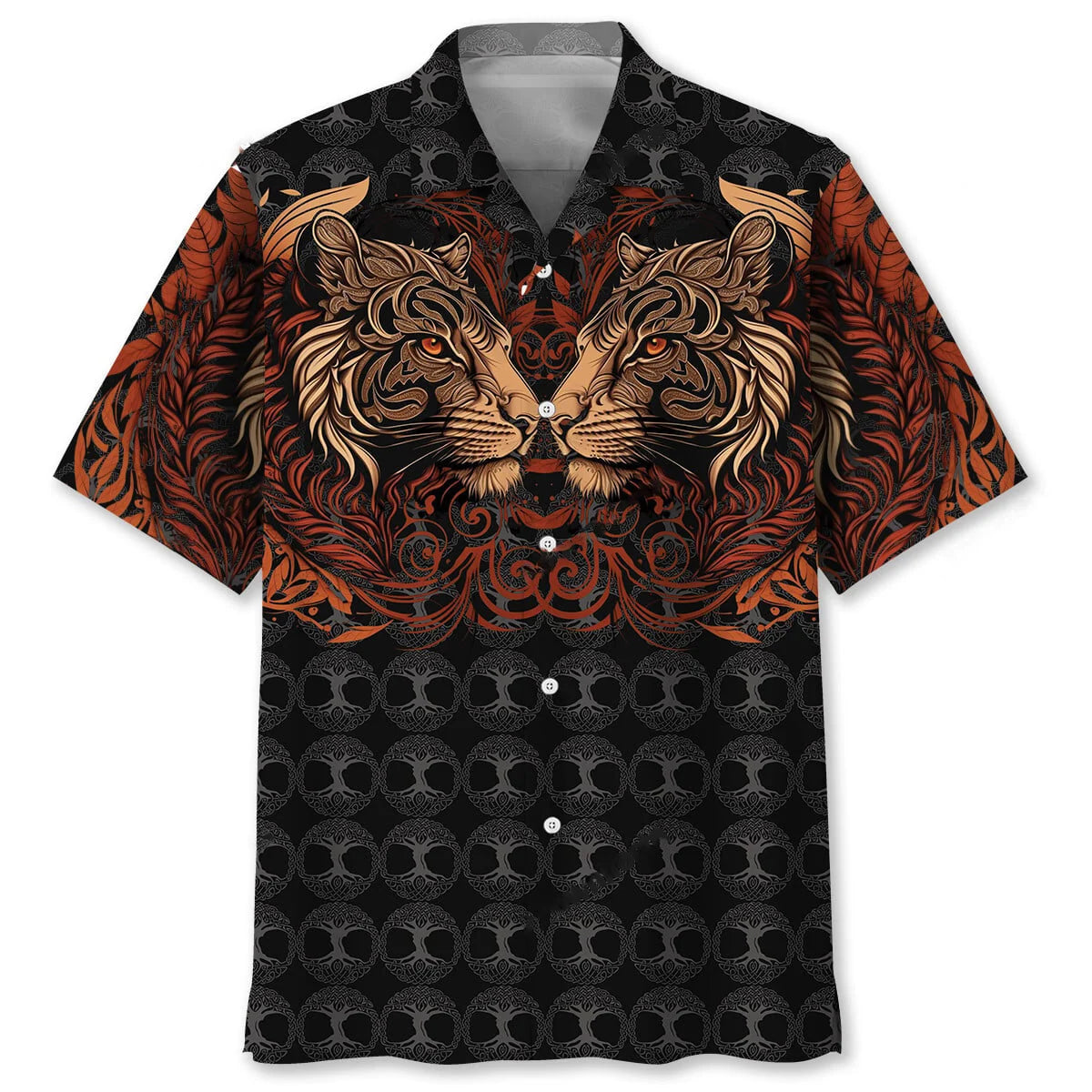 Tiger Vintage Hawaiian Shirt, custom shirt gift for men (view 2)