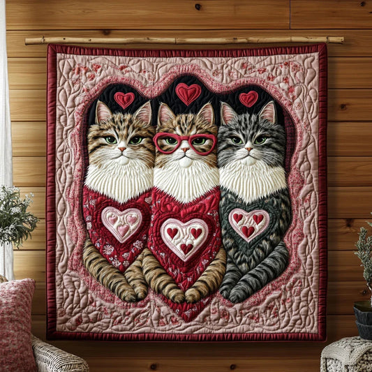 Timeless Kitty Love Quilt Blanket