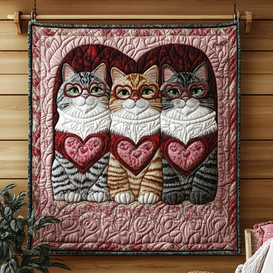 Timeless Kitty Love Quilt Blanket