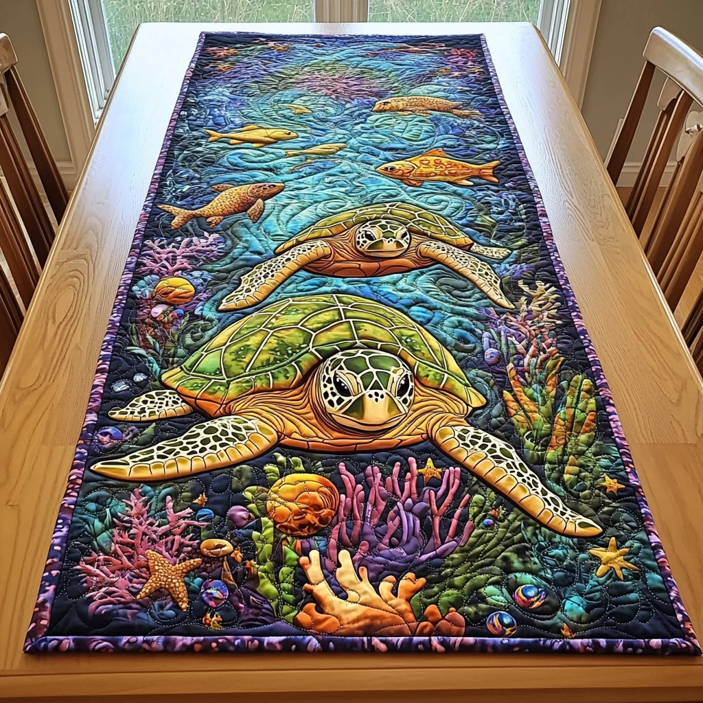 Timeless Tide Quilted Table Runner