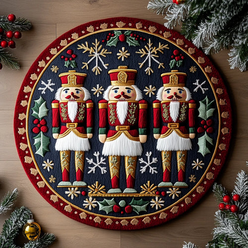 Tinsel Town Quilted Round Mat