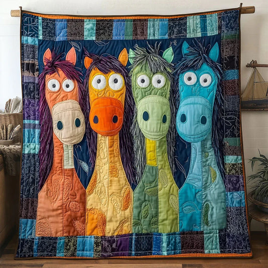Tiny Horse Quilt Blanket