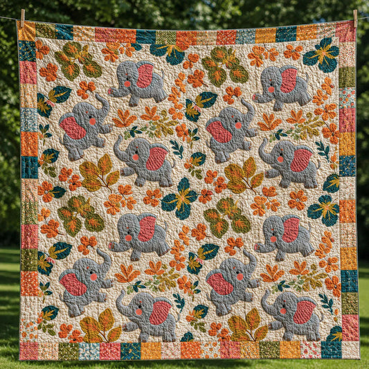 Tiny Tusk Quilt Blanket - Quilted Blanket by OtterMia