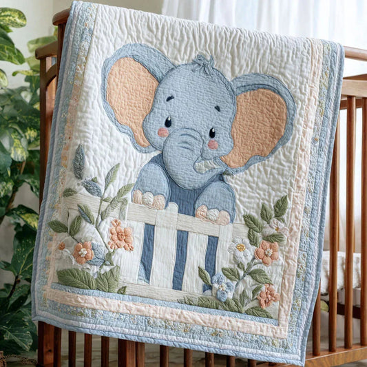 Tiny Tusk Quilt Blanket - Quilted Blanket by OtterMia