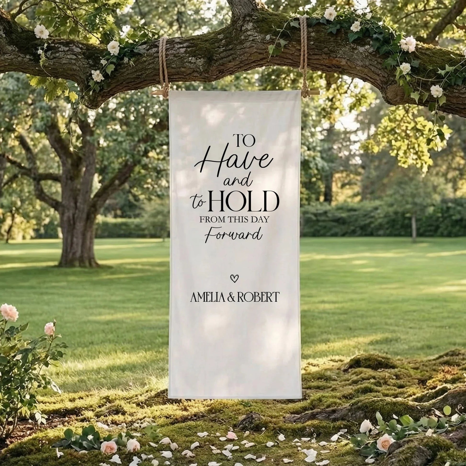 To Have and To Hold Wedding Banner Personalized Wedding Ceremony Backdrop Custom Names Wedding Sign, personalized wedding ...