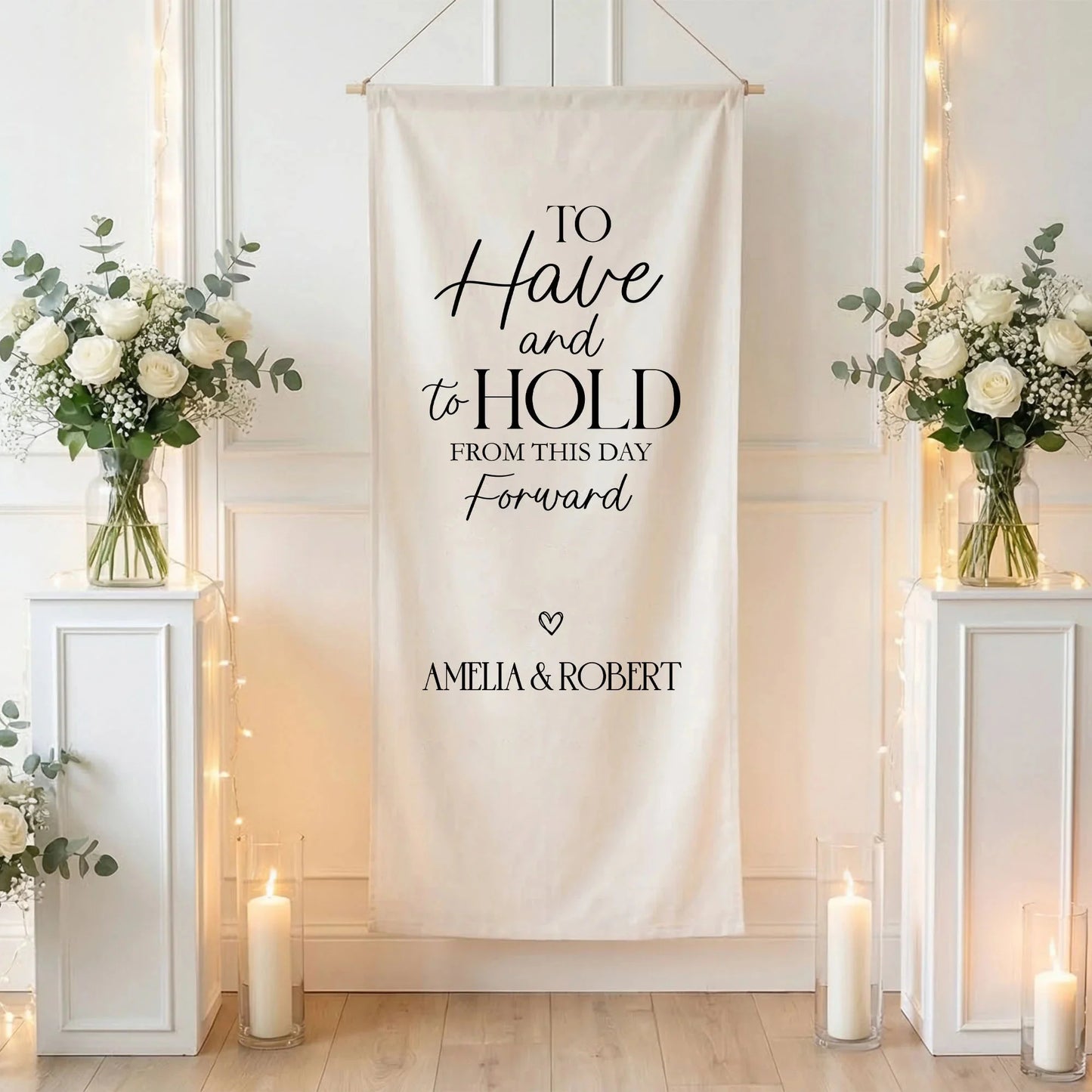 To Have and To Hold Wedding Banner Personalized Wedding Ceremony Backdrop Custom Names Wedding Sign, personalized wedding ...