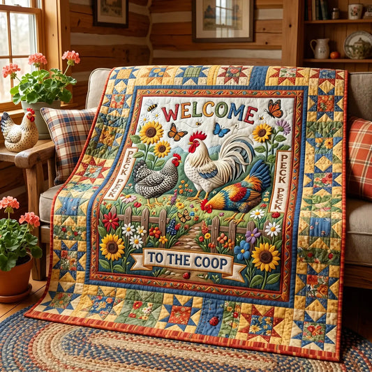 To The Coop Quilt Blanket