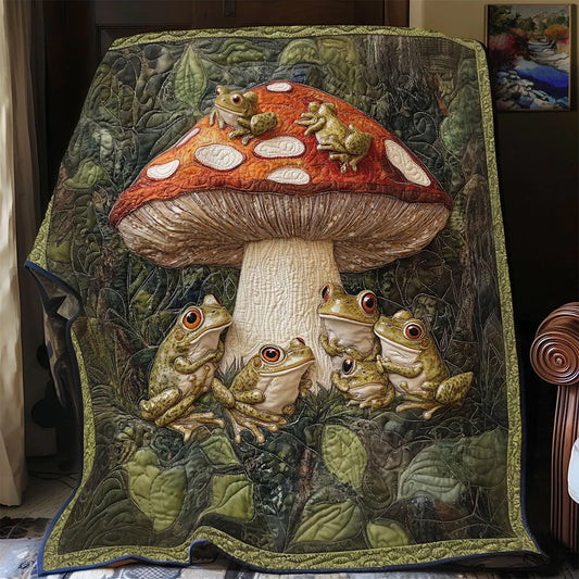 Toadstool Council Quilt Blanket