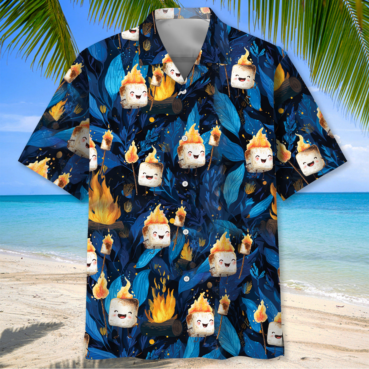 Toasted Candy in Forest Hawaiian Shirt - M - hawaiian shirt