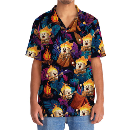 Toasted Candy Playing Guitar Hawaiian Shirt - 2XL - hawaiian shirt