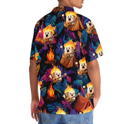 Toasted Candy Playing Guitar Hawaiian Shirt - 3XL - hawaiian shirt