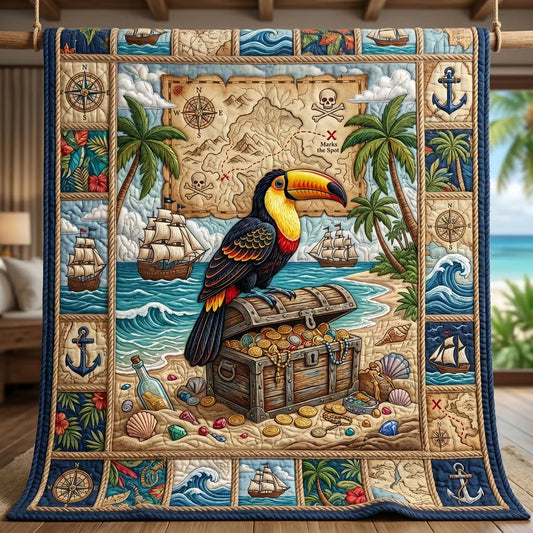 Toucan Treasure Bay Quilt Blanket