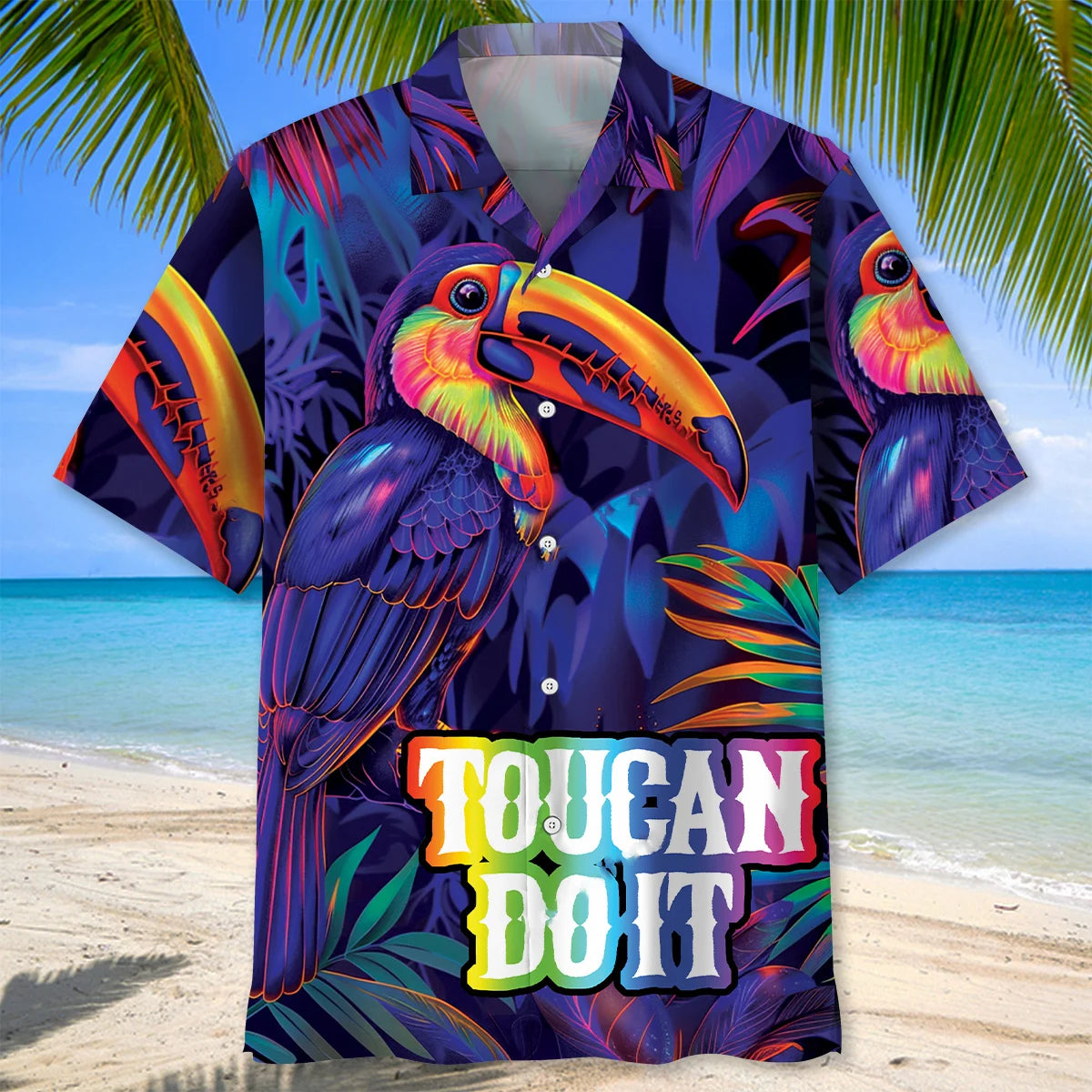 Toucan Do That Rainbow Hawaiian Shirt, custom shirt gift for men