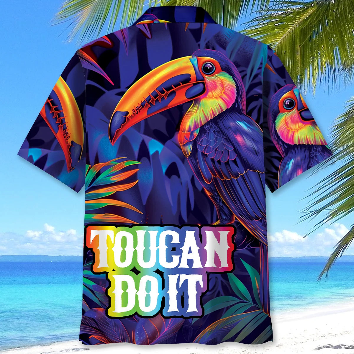 Toucan Do That Rainbow Hawaiian Shirt, custom shirt gift for men (view 3)