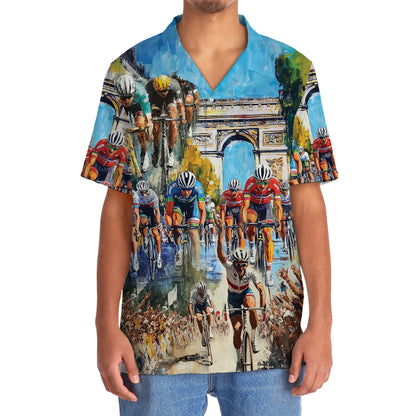 Tour De France Cycling Hawaiian Shirt, custom shirt gift for men (view 4)