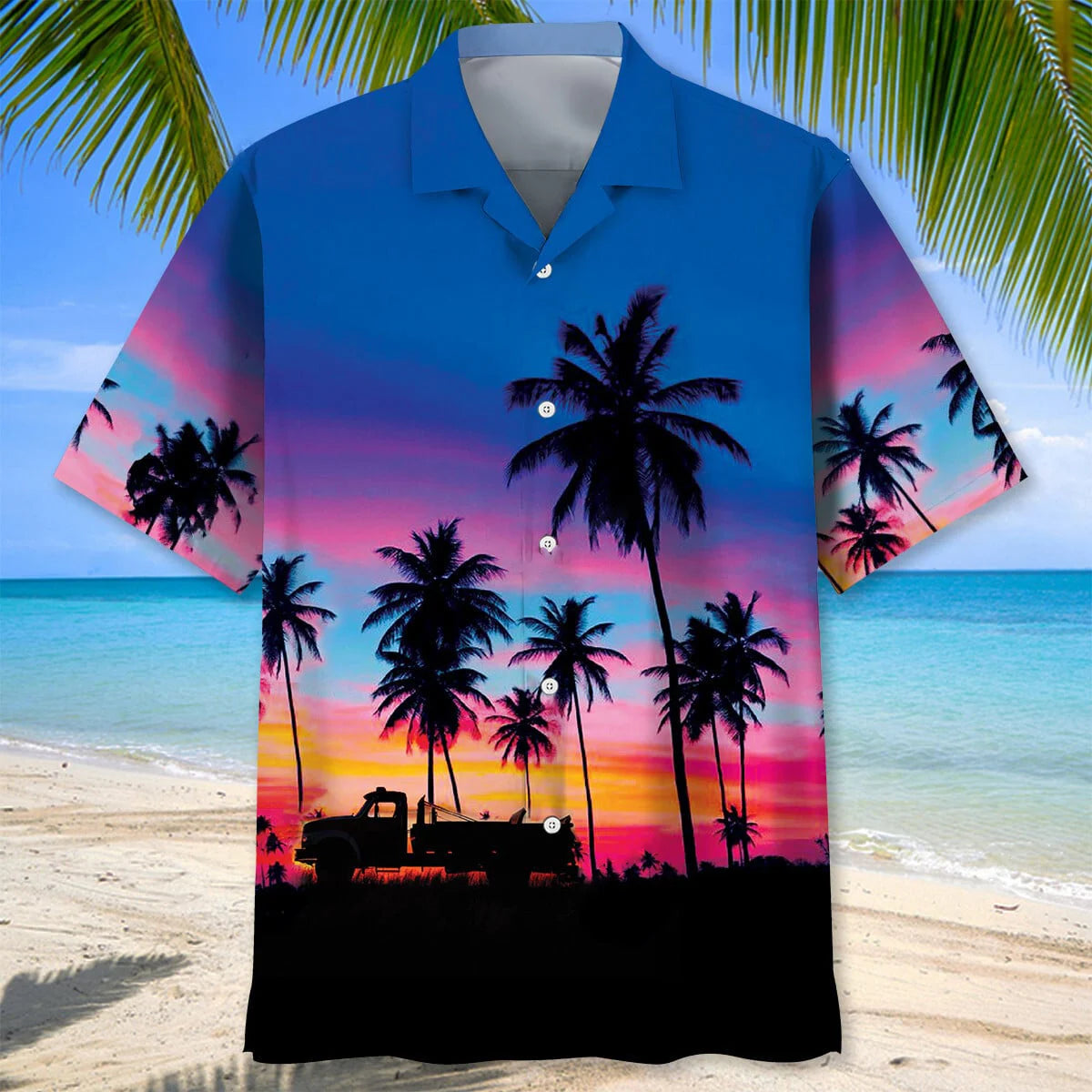 Tow Truck Retired Hawaiian Shirt, custom shirt gift for men (view 2)