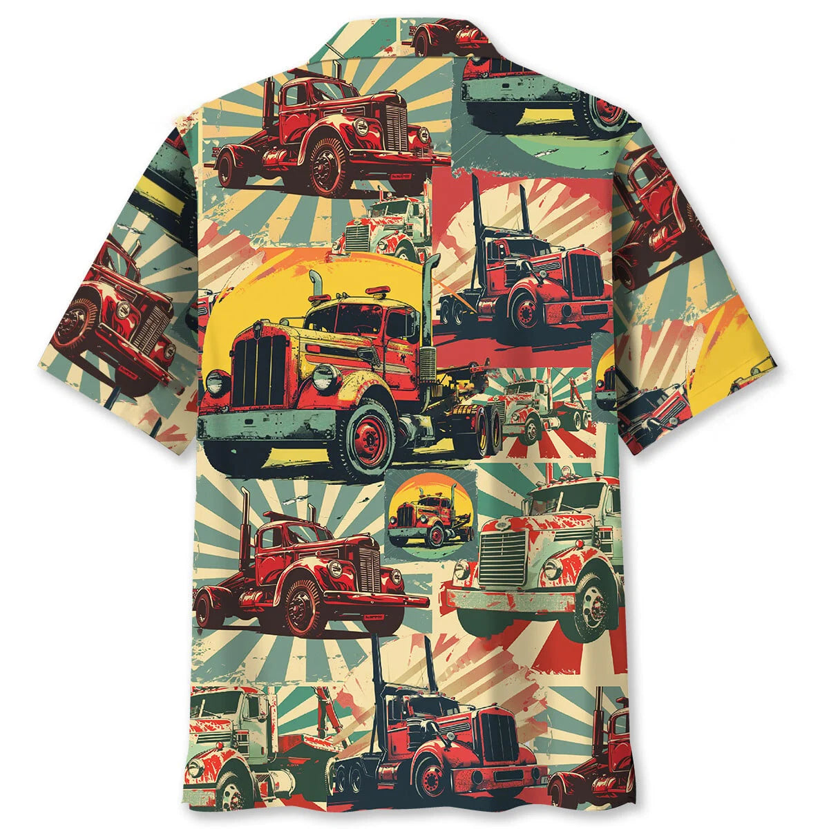 Tow Truck Retro Hawaiian Shirt, custom shirt gift for men (view 2)