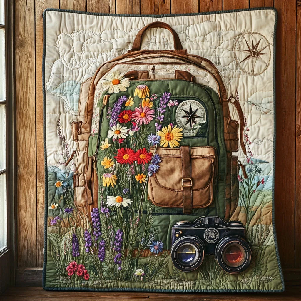 Trail Of Wildflowers Quilt Blanket