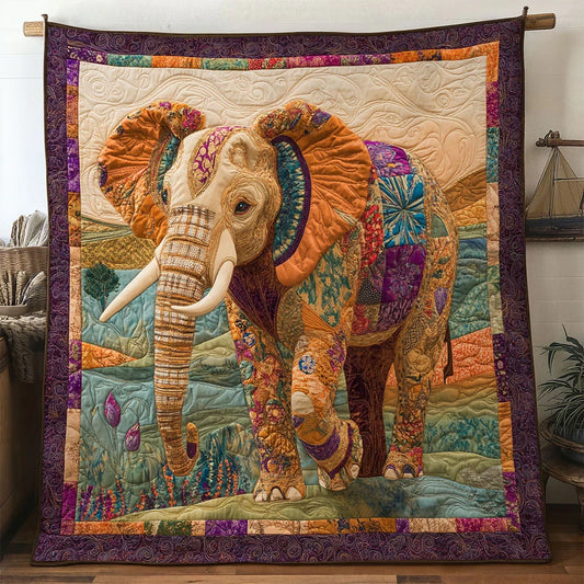 Tranquil Elephant Quilt Blanket