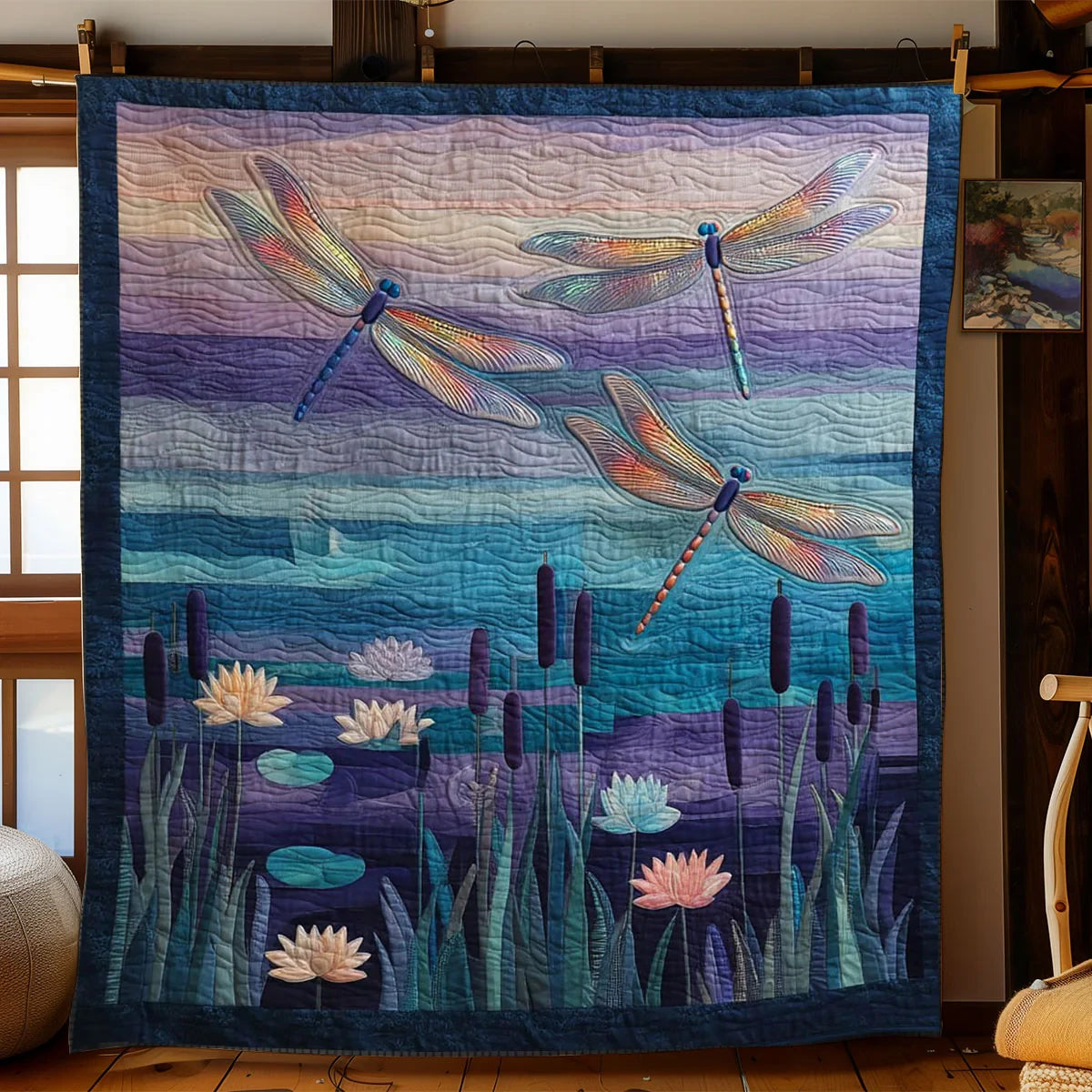Tranquil Rebirth Quilt Blanket