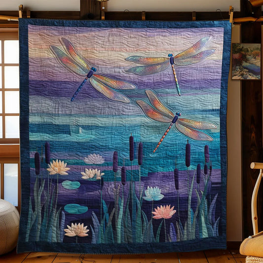 Tranquil Rebirth Quilt Blanket