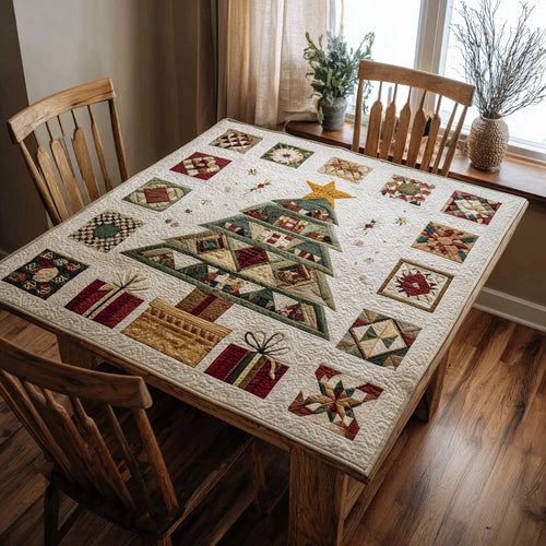Tree Christmas Quilted Table Topper