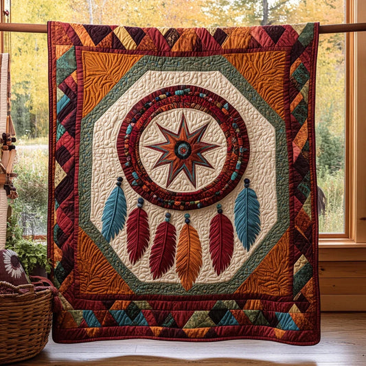 Tribal Circle Quilt Blanket