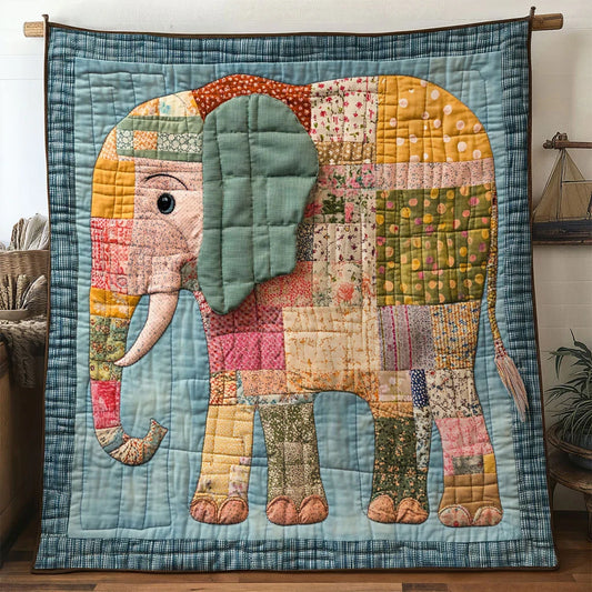 Tribal Elephant Quilt Blanket