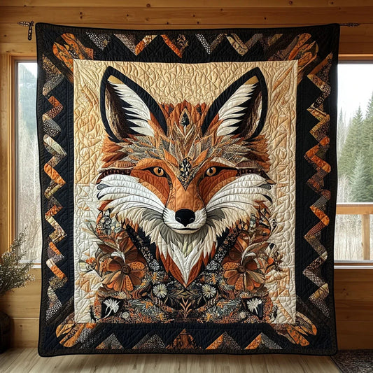 Tribal Fox Quilt Blanket