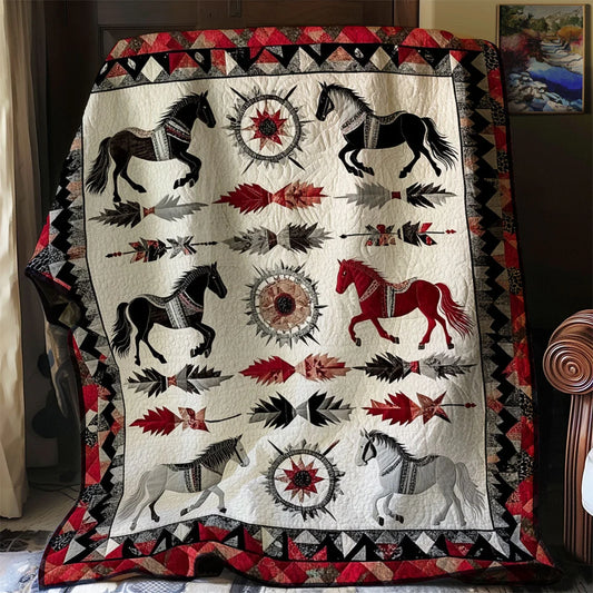Tribal Gallop Quilt Blanket