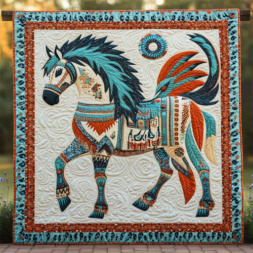 Tribal Gallop Quilt Blanket