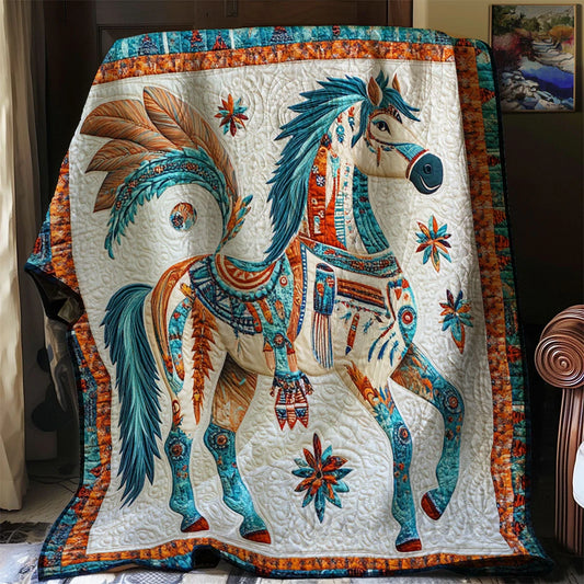 Tribal Gallop Quilt Blanket