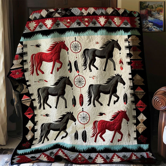 Tribal Gallop Quilt Blanket