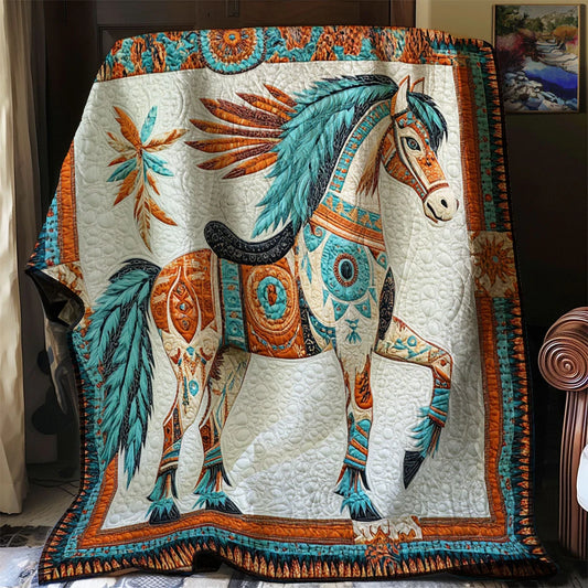 Tribal Gallop Quilt Blanket