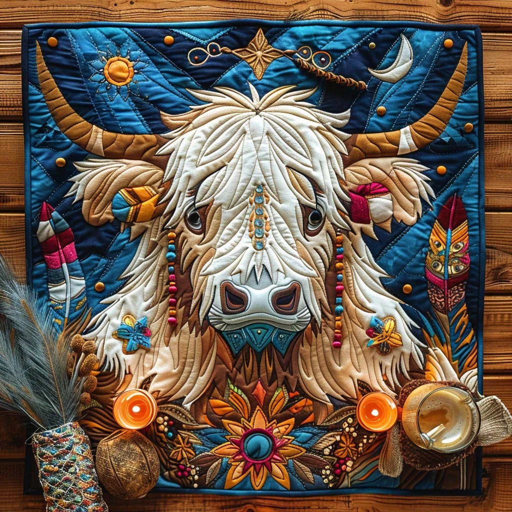 Tribal Highland Quilted Table Topper