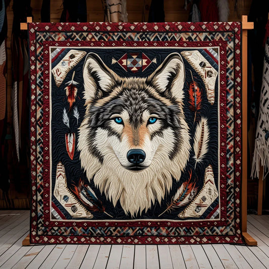 Tribal Howl Quilt Blanket