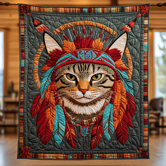 Tribal Whiskers Quilt Blanket