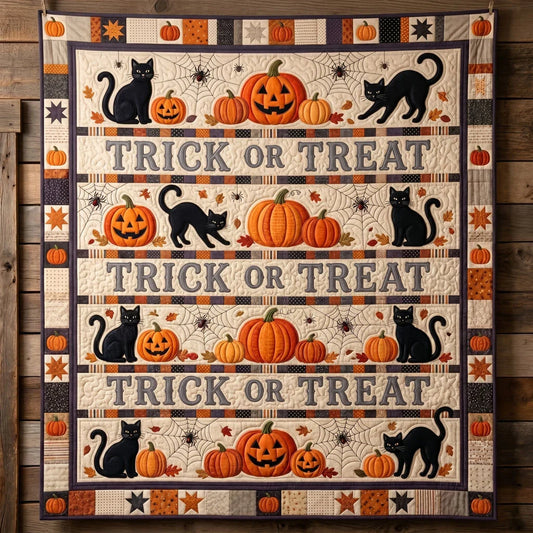 Trick Or Treat Halloween Quilt Blanket