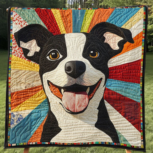 Trippy Dog Spirit Quilt Blanket