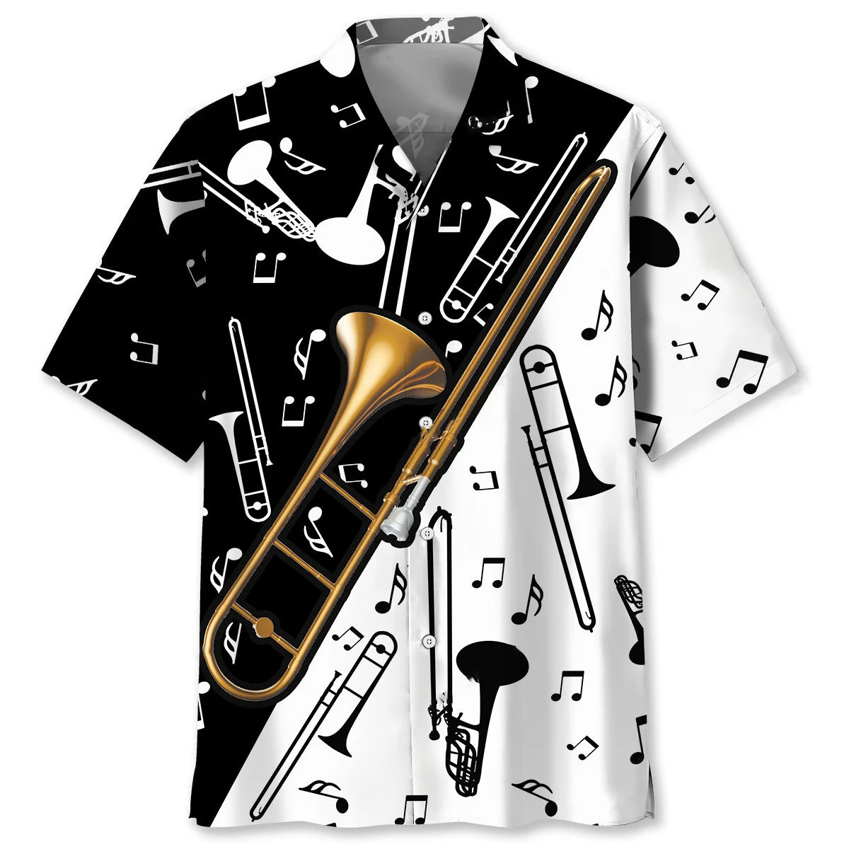 Trombone Classic Hawaiian Shirt, custom shirt gift for men