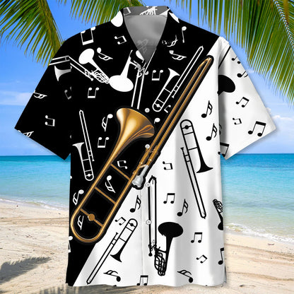 Trombone Classic Hawaiian Shirt, custom shirt gift for men (view 3)